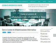 Tablet Screenshot of lezioni-di-informatica.com
